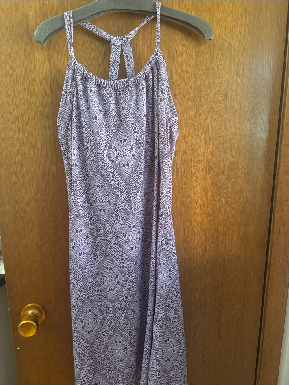 Prana Purple Patterned Maxi Dress